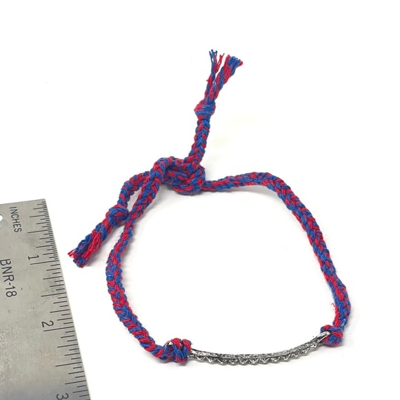 New Free People Adjustable Friendship Metal Textile Bracelet - Picture 4 of 4